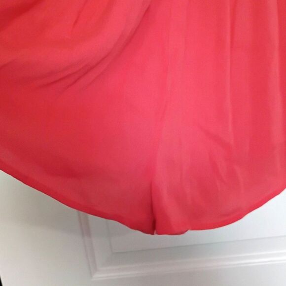 Forever 21 Stretch Crepe Babydoll Romper L Smocked Buttons Adjustable Straps Y2K - Picture 5 of 9